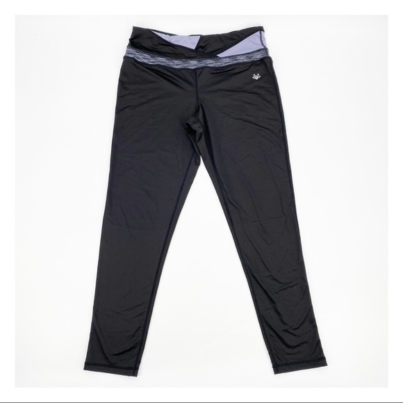 Essenza Workout Leggings Black/Lavender Large - Picture 1 of 5